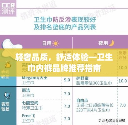 轻奢品质，舒适体验—卫生巾内裤品牌推荐指南