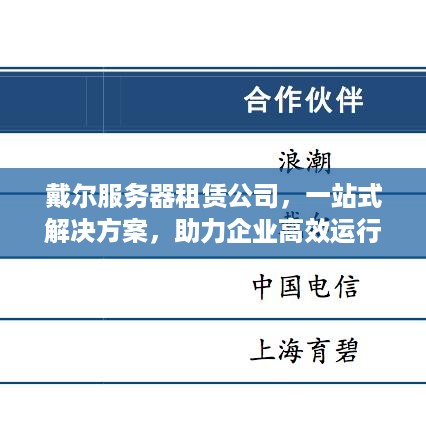 戴尔服务器租赁公司，一站式解决方案，助力企业高效运行