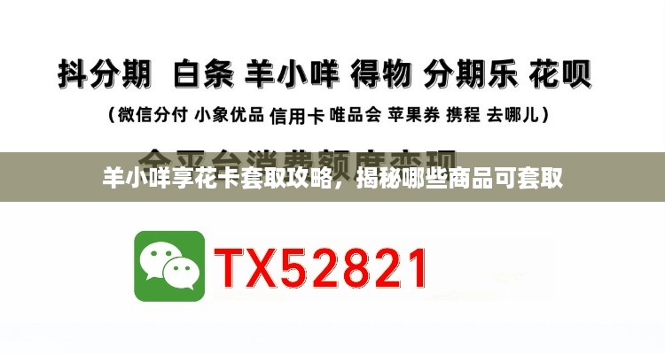 羊小咩享花卡套取攻略，揭秘哪些商品可套取