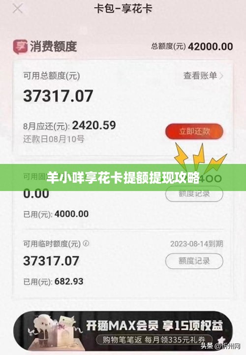 羊小咩享花卡提额提现攻略