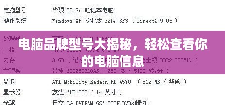 电脑品牌型号大揭秘，轻松查看你的电脑信息