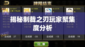 揭秘制裁之刃玩家聚集度分析