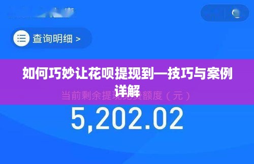 如何巧妙让花呗提现到—技巧与案例详解