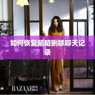 如何恢复陌陌删除聊天记录