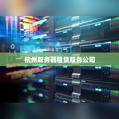 杭州服务器租赁服务公司