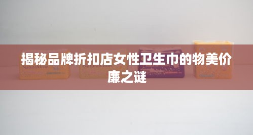 揭秘品牌折扣店女性卫生巾的物美价廉之谜