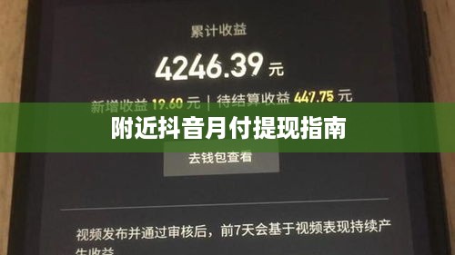附近抖音月付提现指南