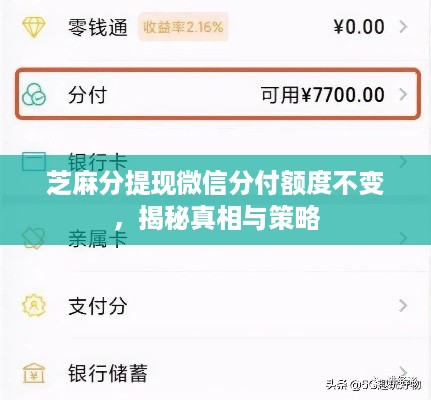 芝麻分提现微信分付额度不变，揭秘真相与策略
