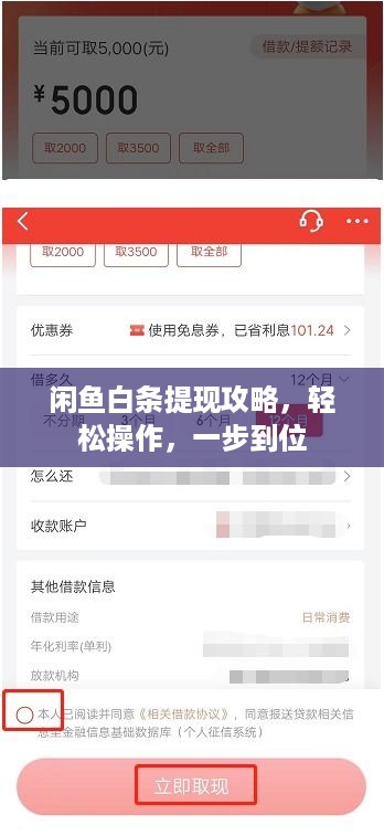 闲鱼白条提现攻略，轻松操作，一步到位