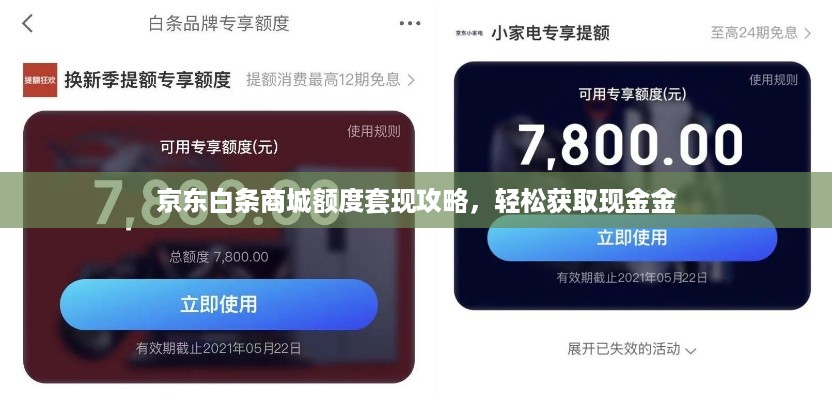 京东白条商城额度套现攻略，轻松获取现金金
