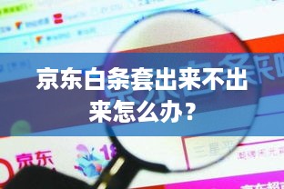 京东白条套出来不出来怎么办？