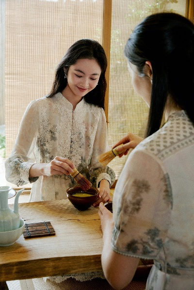 🍃春日茶香连衣裙，品味生活从一杯好茶开始🍵