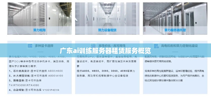 广东ai训练服务器租赁服务概览