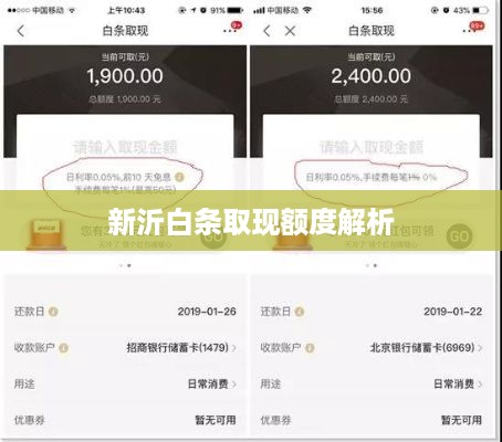 新沂白条取现额度解析