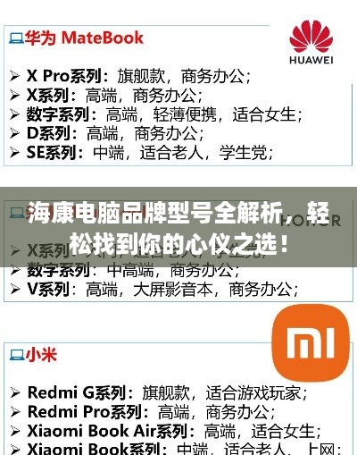 海康电脑品牌型号全解析，轻松找到你的心仪之选！