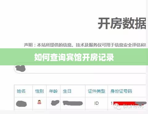 如何查询宾馆开房记录
