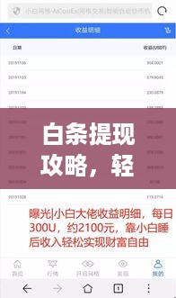 白条提现攻略，轻松掌握技巧，畅享财富自由