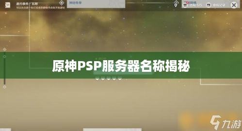 原神PSP服务器名称揭秘