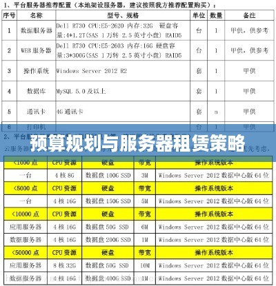 预算规划与服务器租赁策略