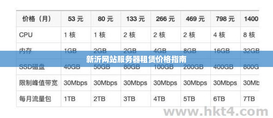 新沂网站服务器租赁价格指南