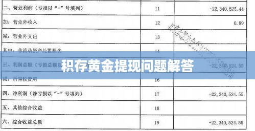 积存黄金提现问题解答