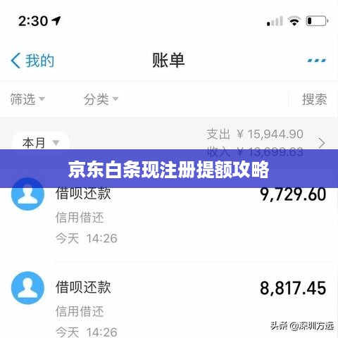 京东白条现注册提额攻略
