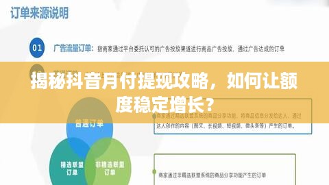 揭秘抖音月付提现攻略，如何让额度稳定增长？