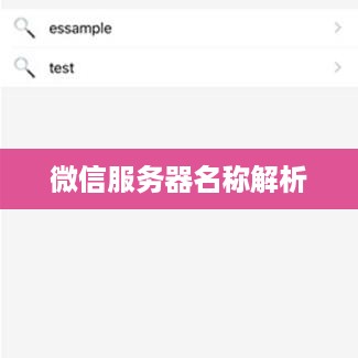 微信服务器名称解析