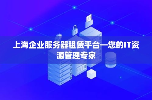 上海企业服务器租赁平台—您的IT资源管理专家