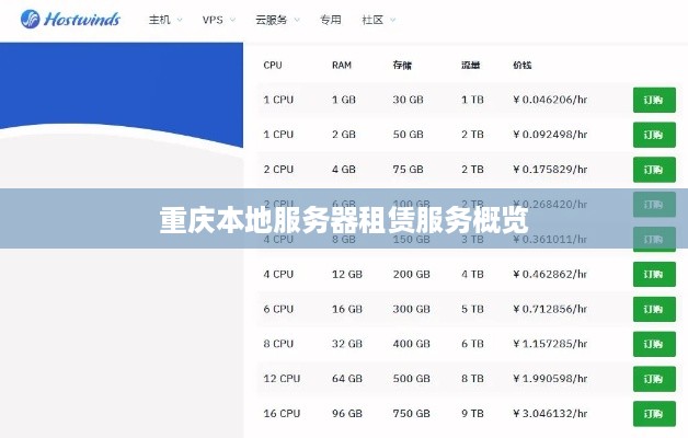 重庆本地服务器租赁服务概览