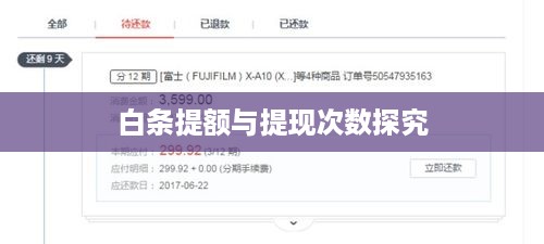 白条提额与提现次数探究