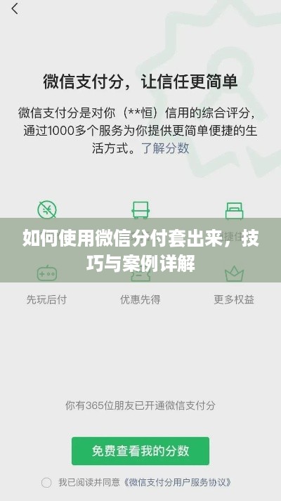 如何使用微信分付套出来，技巧与案例详解