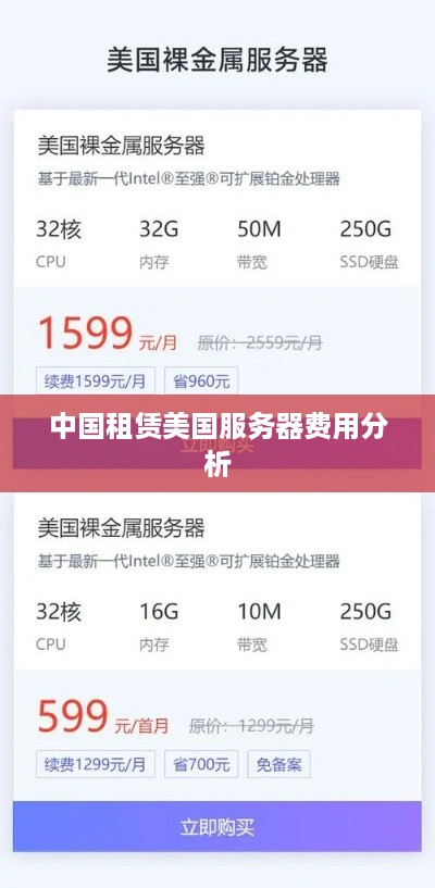 中国租赁美国服务器费用分析
