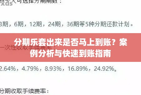 分期乐套出来是否马上到账？案例分析与快速到账指南