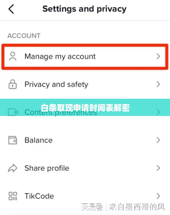 白条取现申请时间表解密