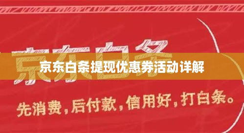 京东白条提现优惠券活动详解