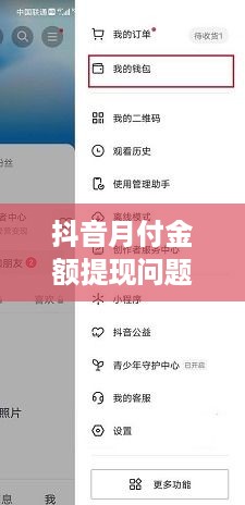 抖音月付金额提现问题解答