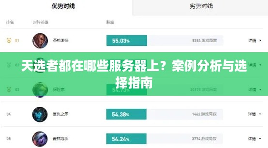 天选者都在哪些服务器上？案例分析与选择指南