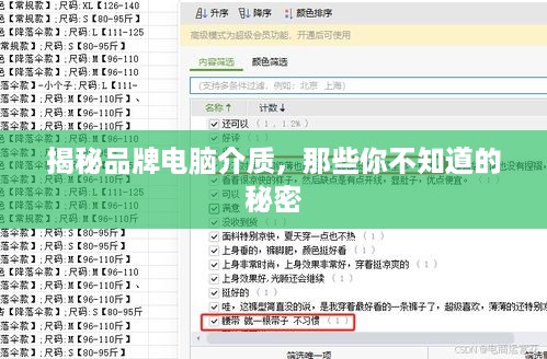 揭秘品牌电脑介质，那些你不知道的秘密