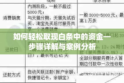 如何轻松取现白条中的资金—步骤详解与案例分析