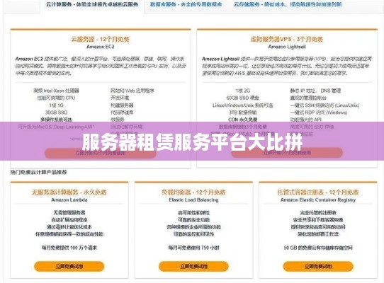 服务器租赁服务平台大比拼