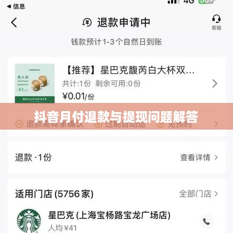 抖音月付退款与提现问题解答