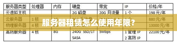 服务器租赁怎么使用年限？