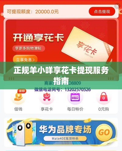 正规羊小咩享花卡提现服务指南