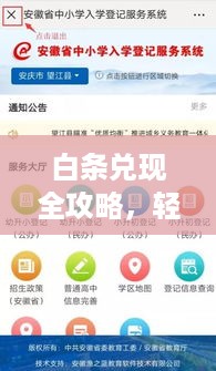白条兑现全攻略，轻松操作，快速兑现