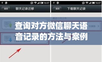 查询对方微信聊天语音记录的方法与案例解析