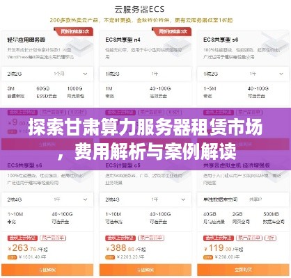 探索甘肃算力服务器租赁市场，费用解析与案例解读