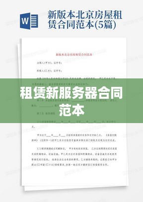 租赁新服务器合同范本