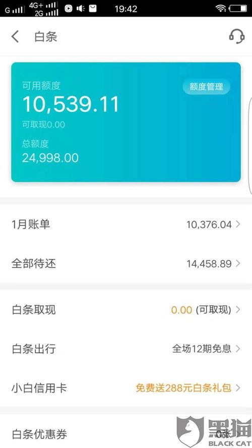 有白条分期额度能提现吗?