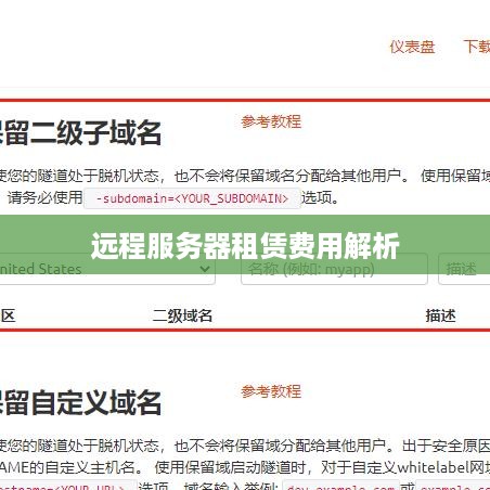 远程服务器租赁费用解析